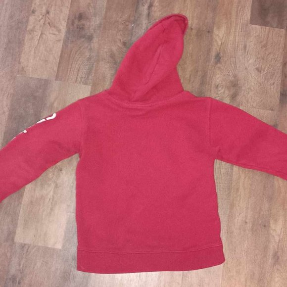 [Carhartt] Hoodie Boys Size 7 Red Logo Pockets Cotton Blend - Picture 3 of 5